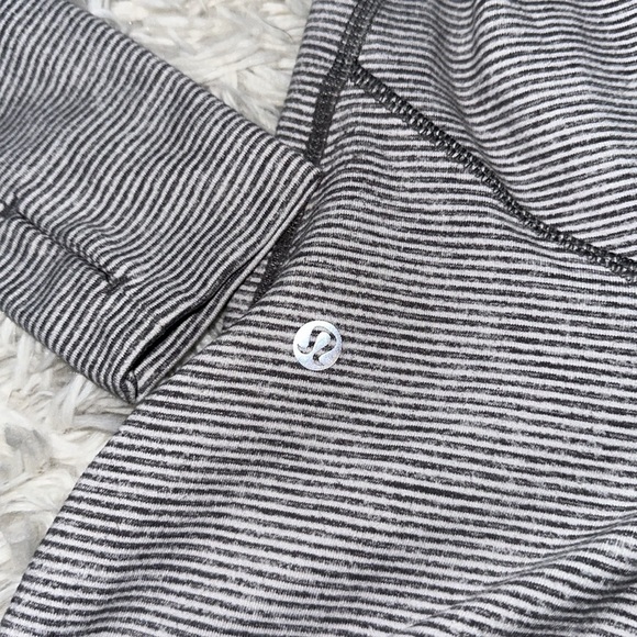 Lululemon Warm Your Core Long Sleeve Tee Tonka Stripe Heathered Slate White - Picture 5 of 5